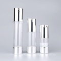 Wholesale manufacturers airless bottle 50ml airless cosmetic bottles with silver cap